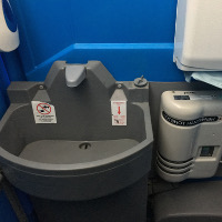 inside view of hot wash mobile toilet